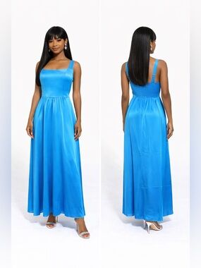Show me your mumu satin maxi dress